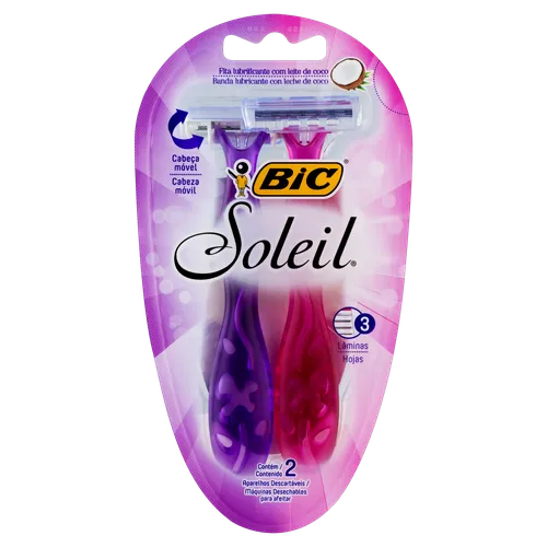 BIC SOLEIL C/2 ROSA E ROXO