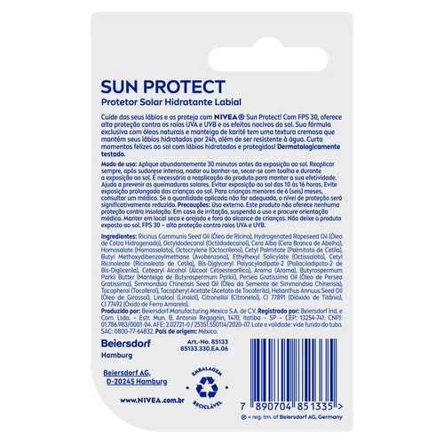 PROTETOR LABIAL NIVEA SUN PROT