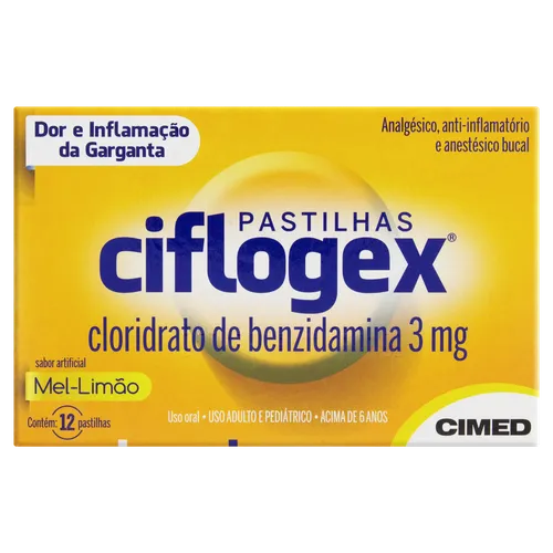 CIFLOGEX MEL E LIMAO 12PASTILH